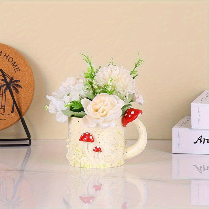 Whimsical Mushroom-Inspired Ceramic Mug