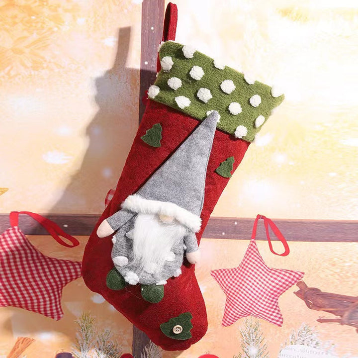 Festive Christmas stocking with nostalgic design