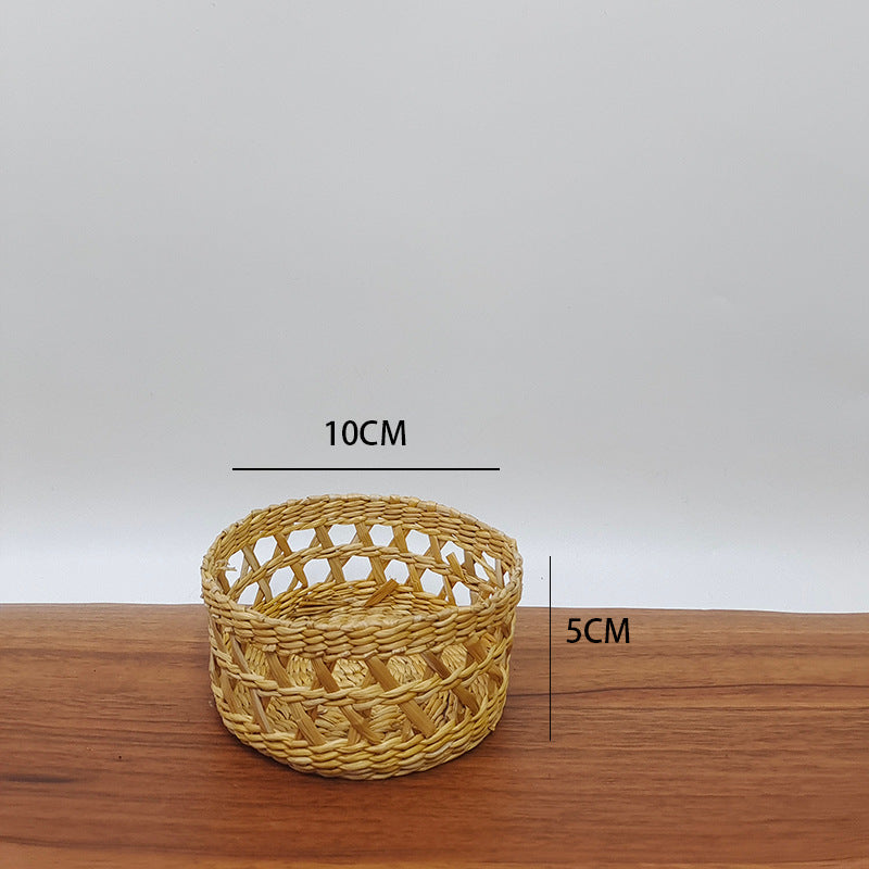 Handmade Natural Fiber Decorative Basket