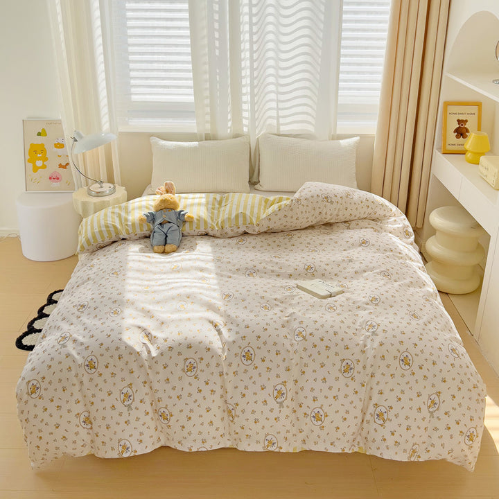 Playful Heart Pattern Duvet Cover Set