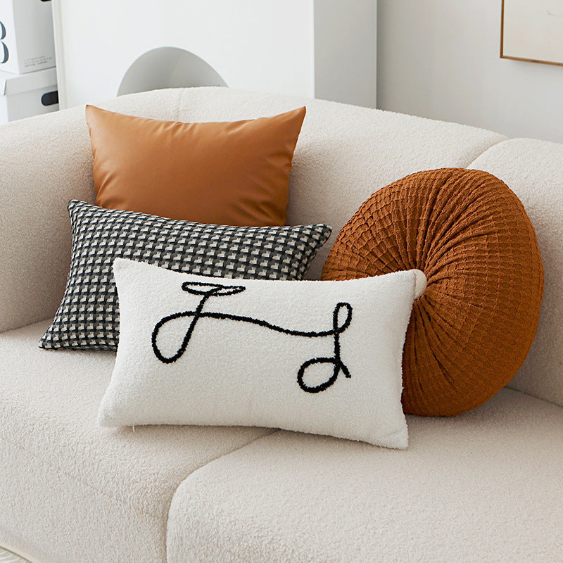 Decorative Textured Rectangle Throw Pillow