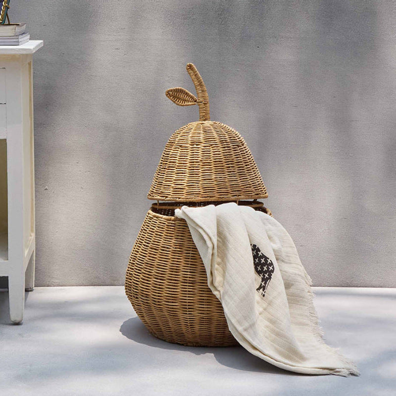 Playful decorative basket in pear shape