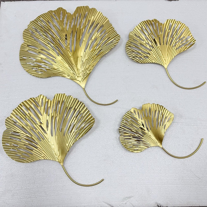 Elegant Ginkgo Leaf Wall Art Hooks