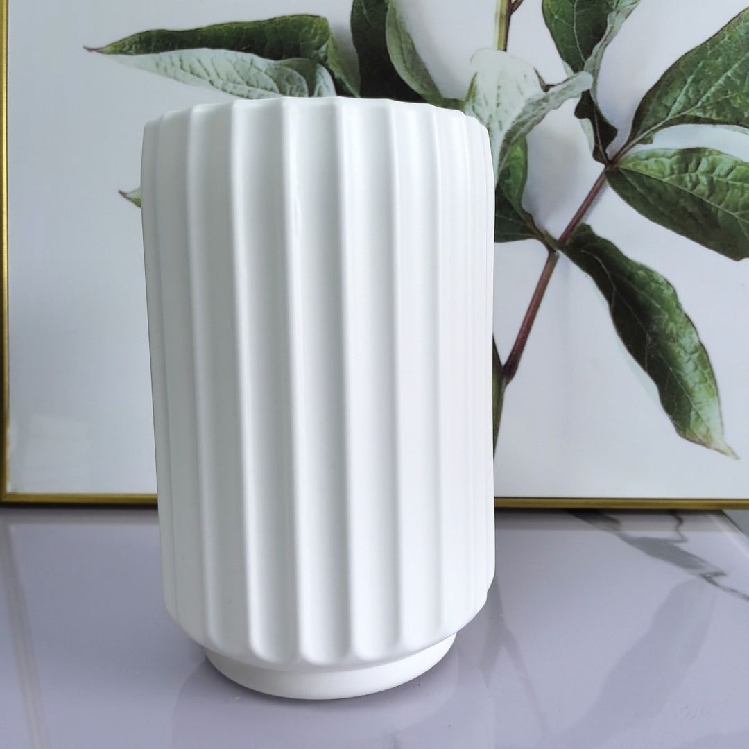 Decorative Vertical Ribbed Vase