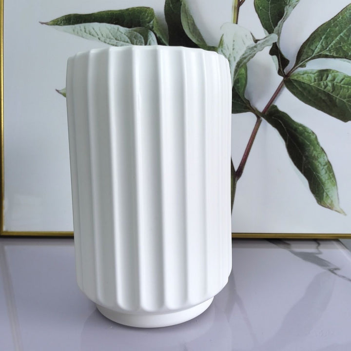 Decorative Vertical Ribbed Vase