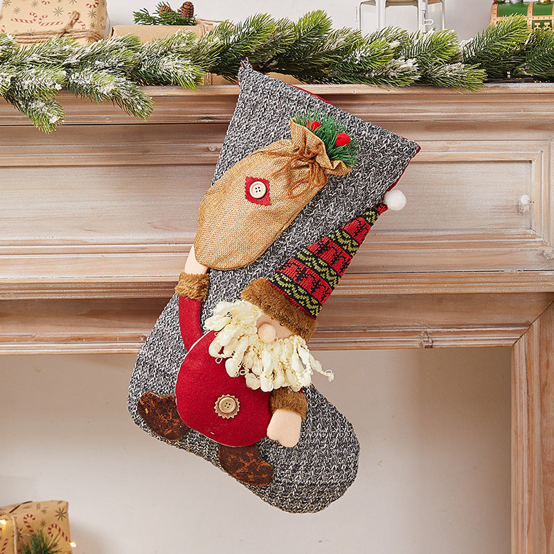 Festive Christmas stocking with nostalgic design
