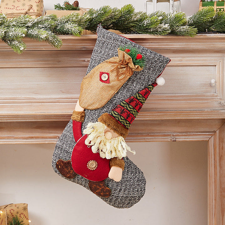 Festive Christmas stocking with nostalgic design
