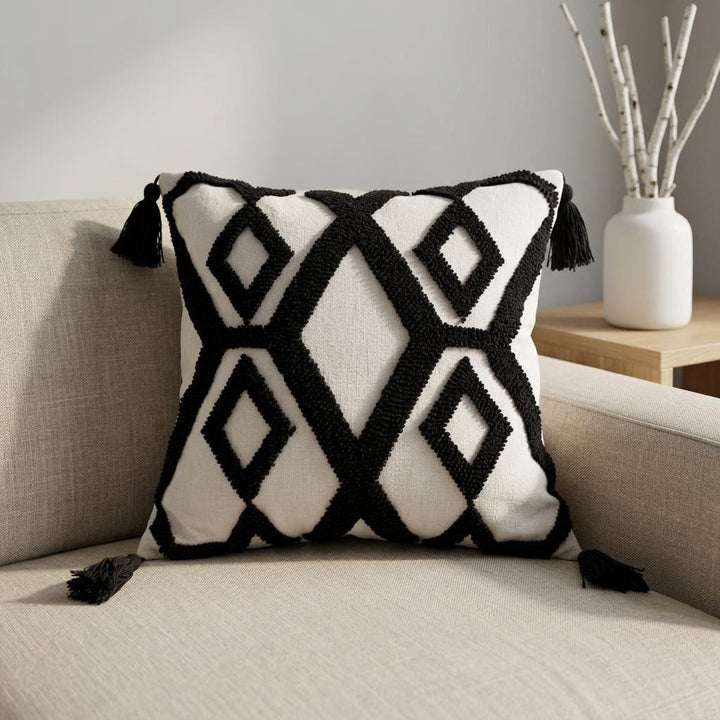 Geometric Patterned Textile Throw Pillow