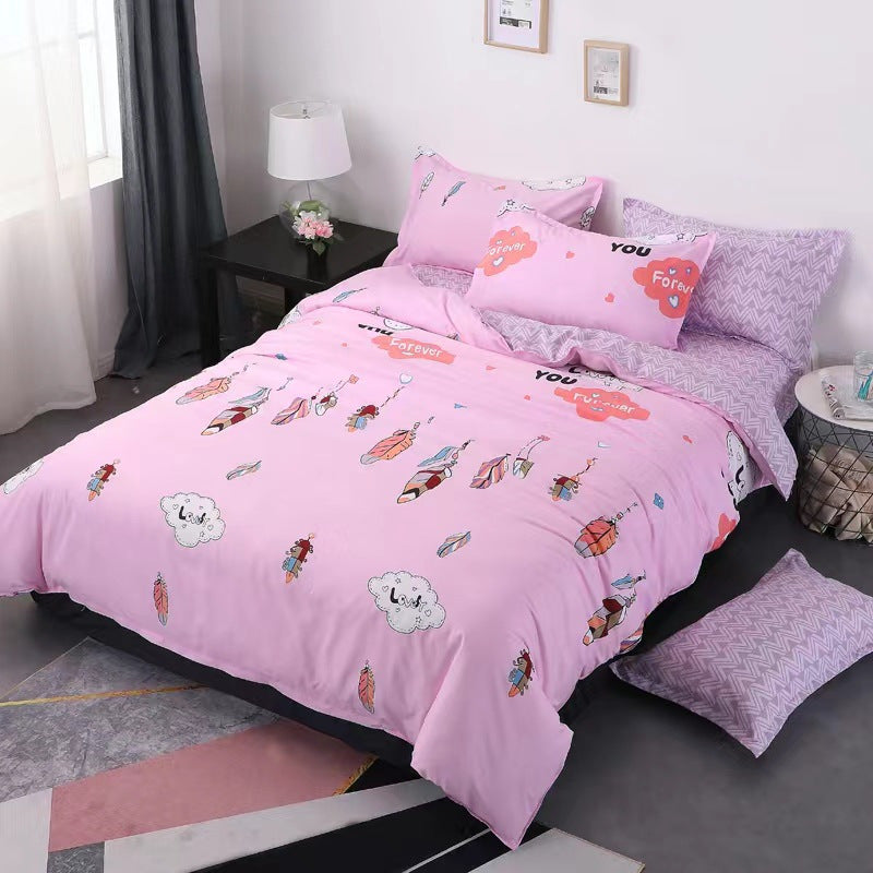 Modern Floral Pattern Duvet Cover Set