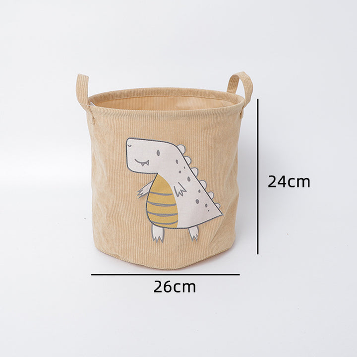 Fun storage basket with dinosaur motif