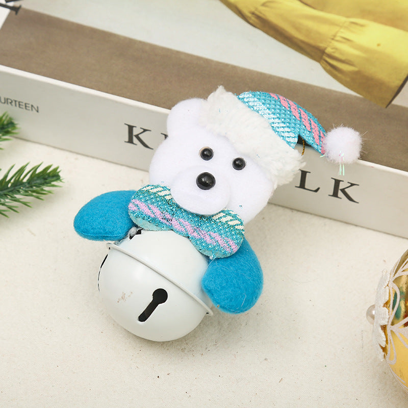 Festive Christmas Bell with Santa Motif