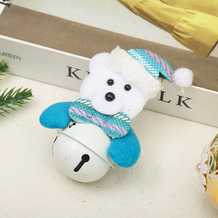 Festive Christmas Bell with Santa Motif
