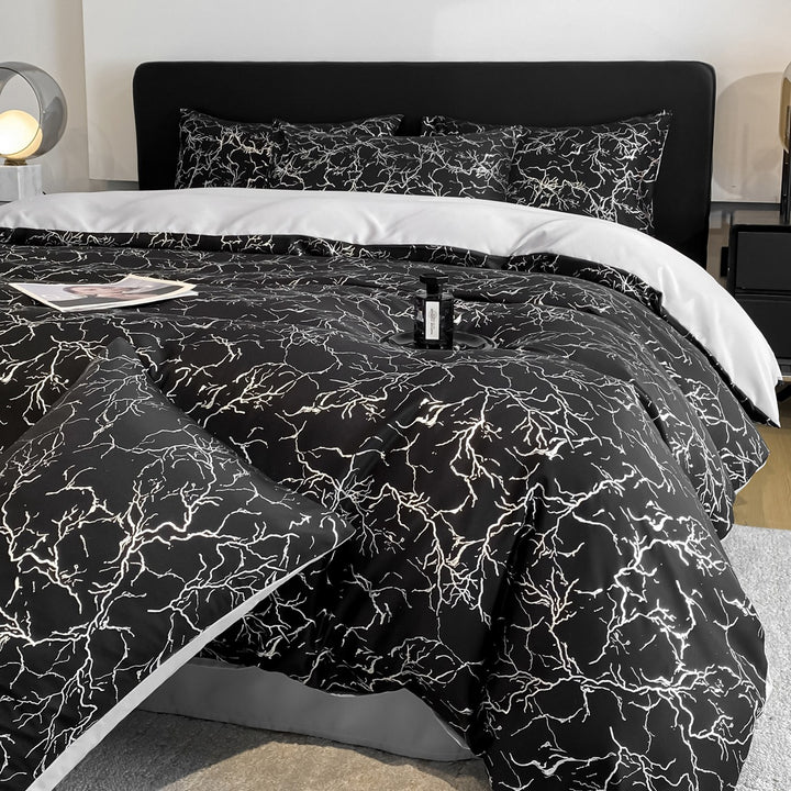 Decorative Elegant Marble Pattern Bedding Set Avarnia