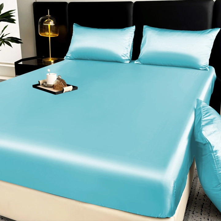 High-Thread Count Satin Bed Sheet Set
