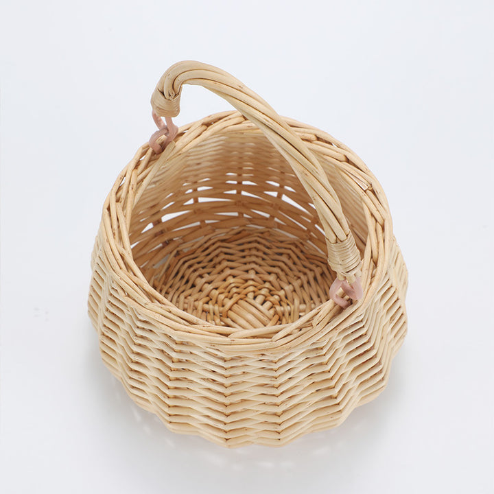 Handcrafted basket made of natural wicker