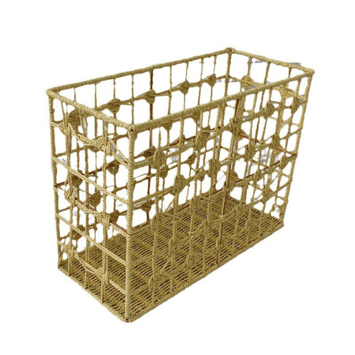 Handwoven Natural Fiber Storage Basket