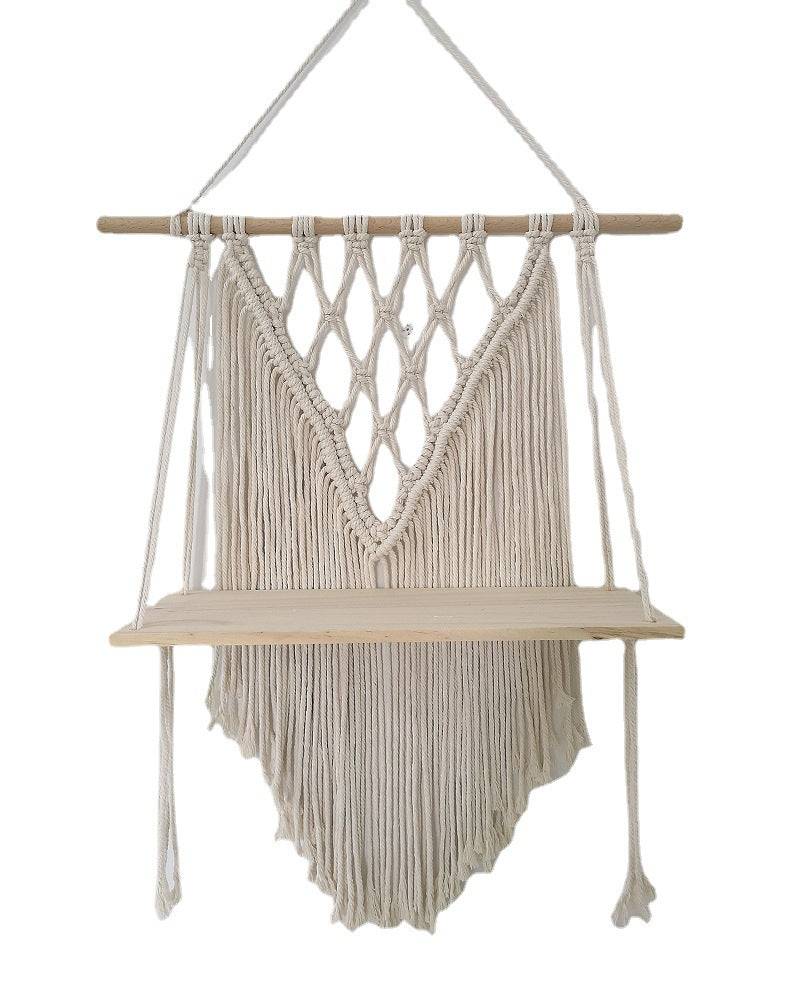 Wall-Mounted Macramé Shelf