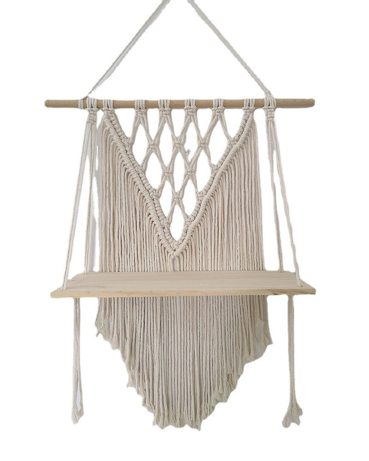 Wall-Mounted Macramé Shelf