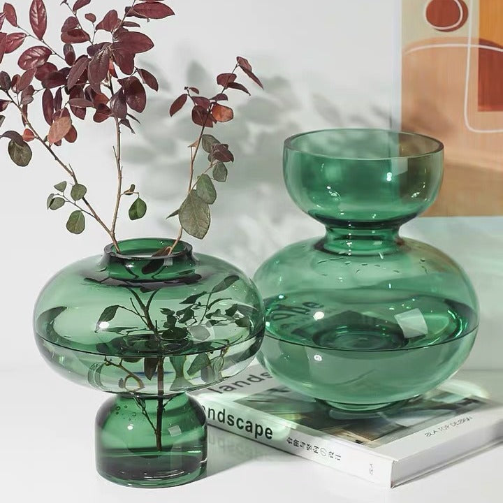 Artistic Round Glass Vase