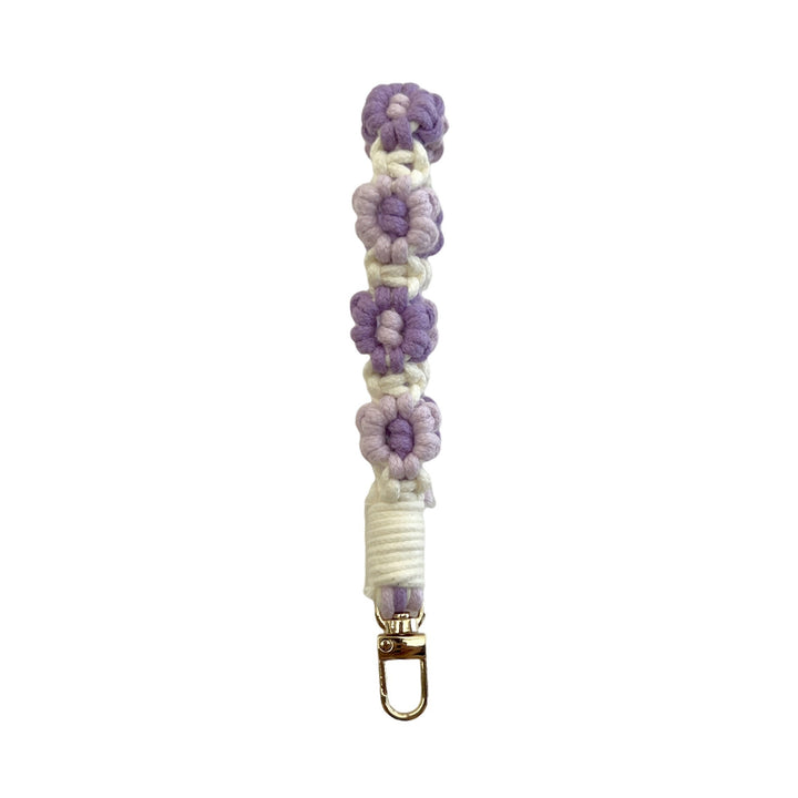 Floral Macrame Keychain Holder