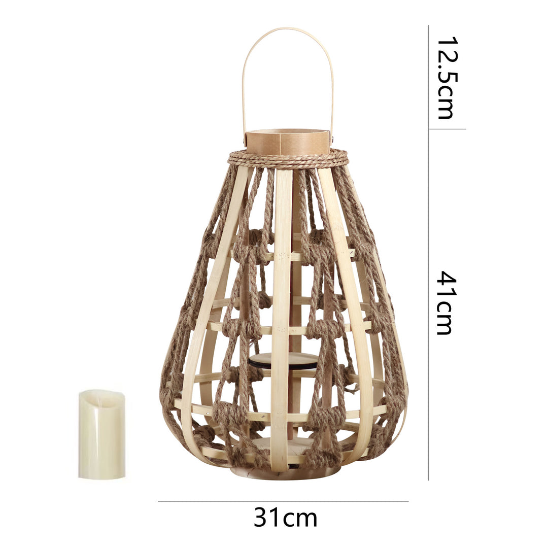 Decorative lantern made of rattan