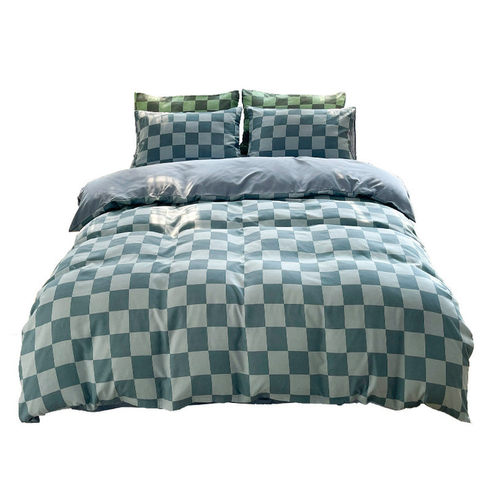 Textured Checkered Bedding Set