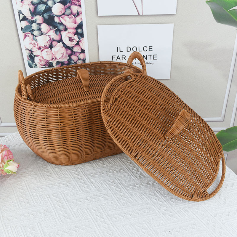 Handwoven Wicker Storage Basket