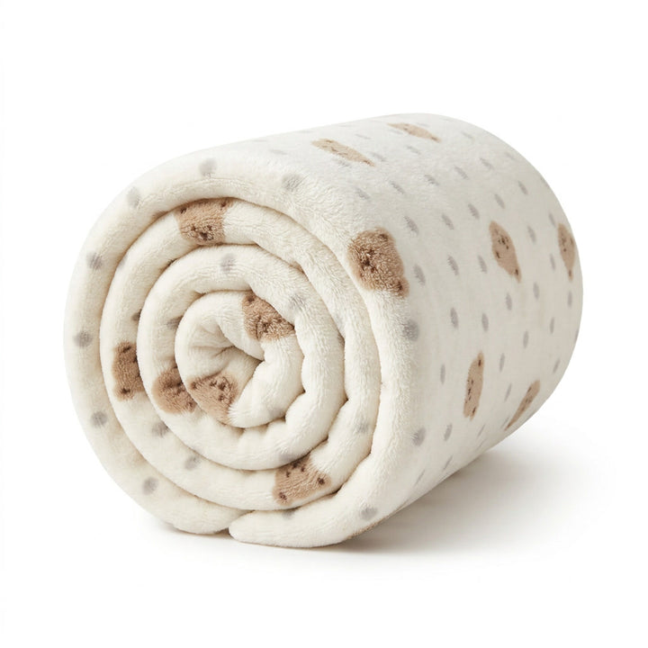 Soft Dot Patterned Plush Throw