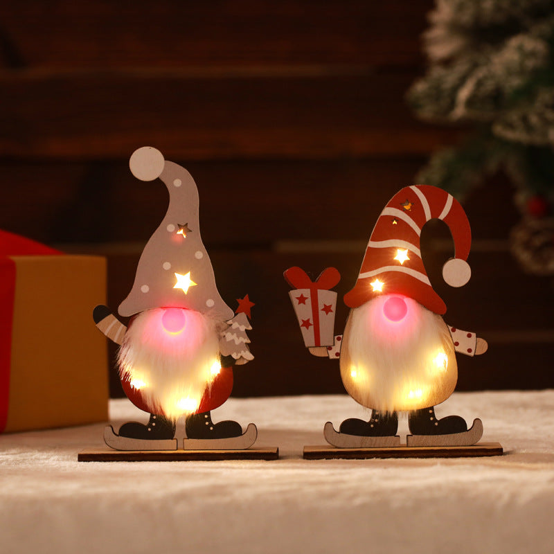 Decorative Christmas gnome with LED lighting