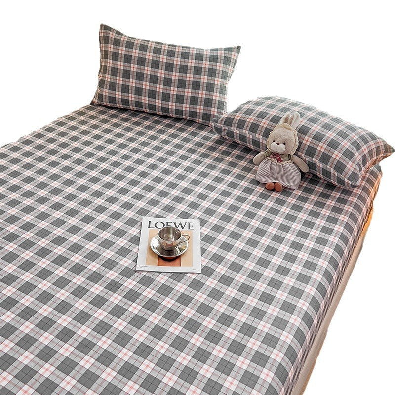 Premium Flannel Plaid Bed Linen Set