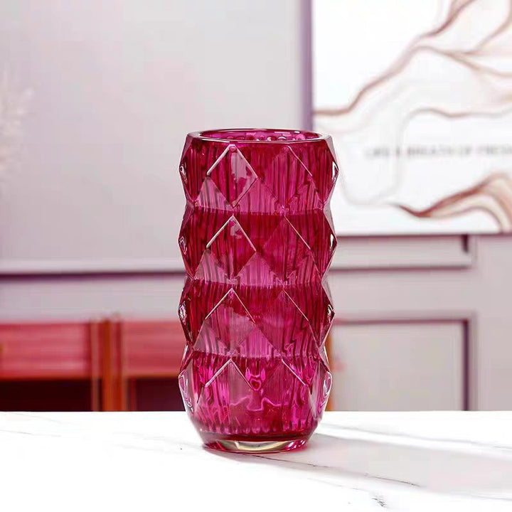 Decorative Textured Glass Container