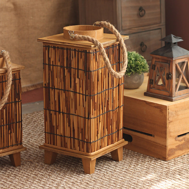 Handcrafted lantern made of natural material