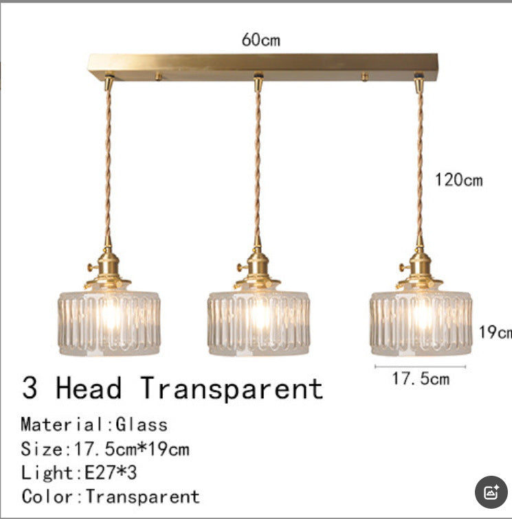 Vintage Glass Pendant Light