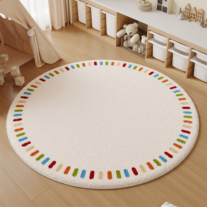 Playful Round Area Rug for Home Decor