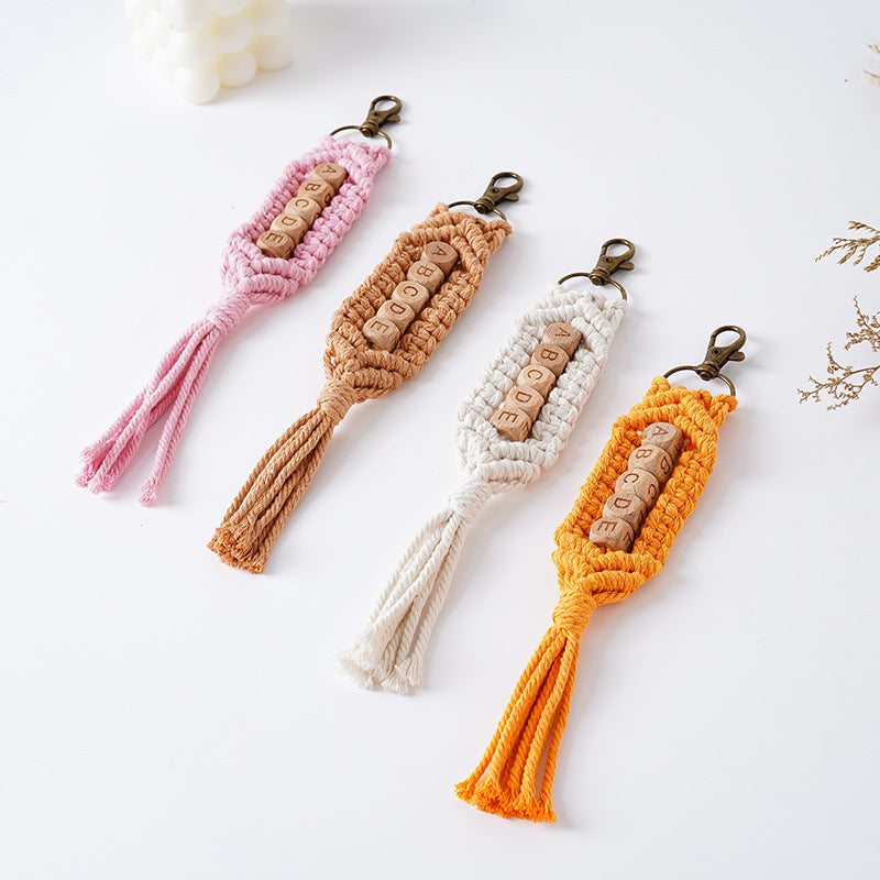 Personalized Macrame Keychain Holder