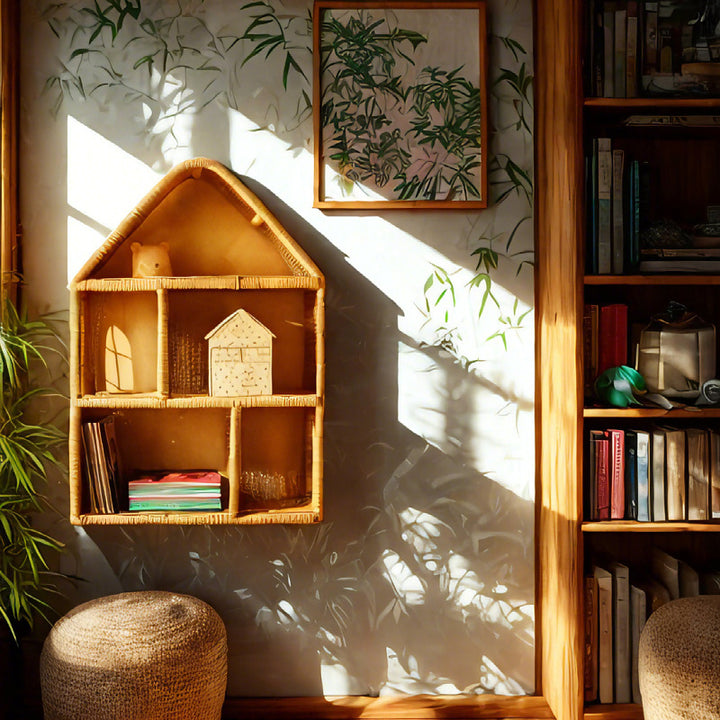 Wall shelf in house design