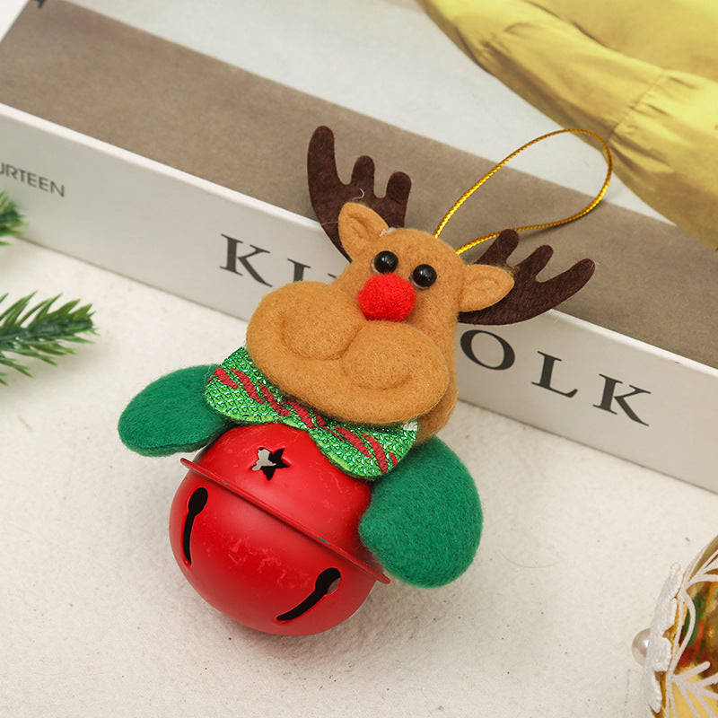 Festive Christmas Bell with Santa Motif