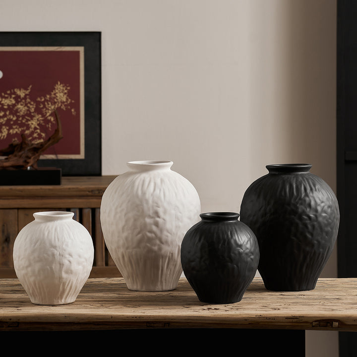 Elegant ceramic vase with texture