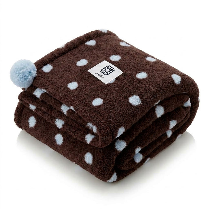 Cozy Fleece Dot Throw Blanket