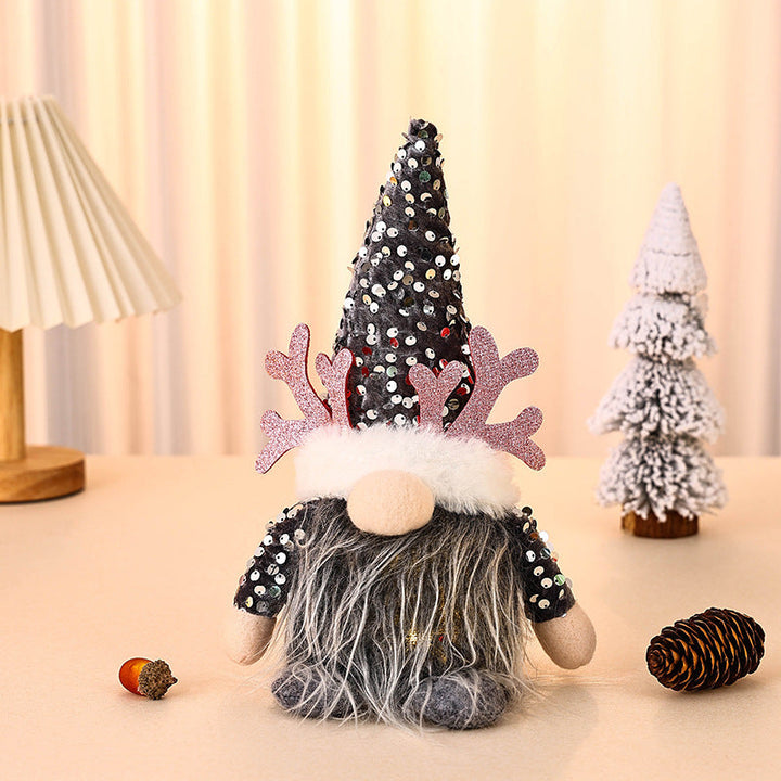Decorative Christmas gnome figure with LED lighting