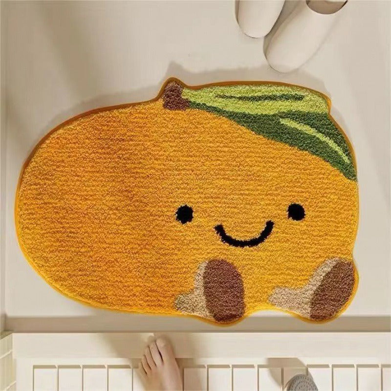 Lemon Slice Shape Bath Mat