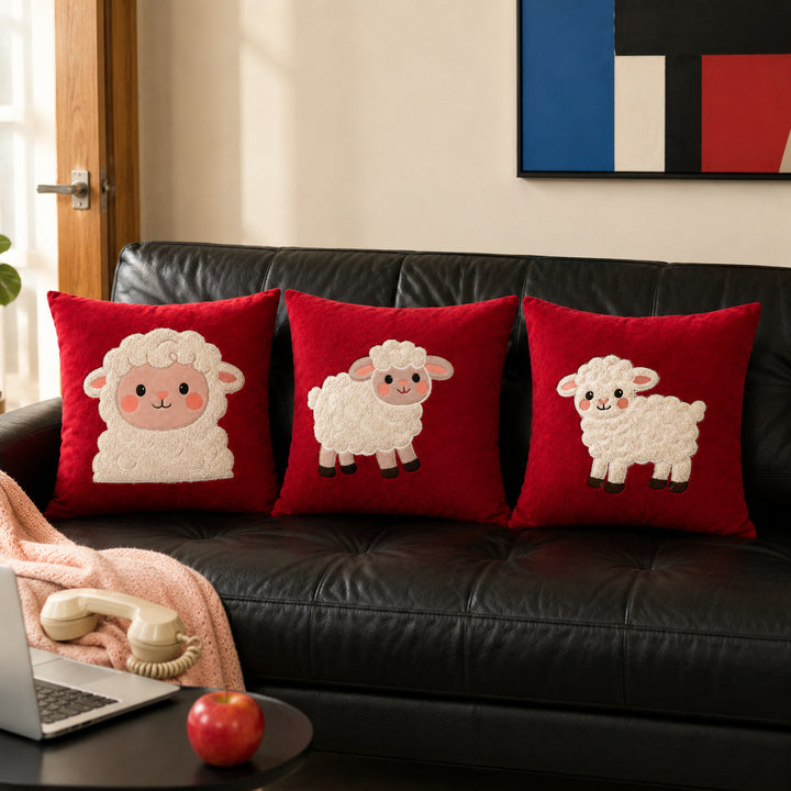 Plush Animal-Themed Throw Pillow