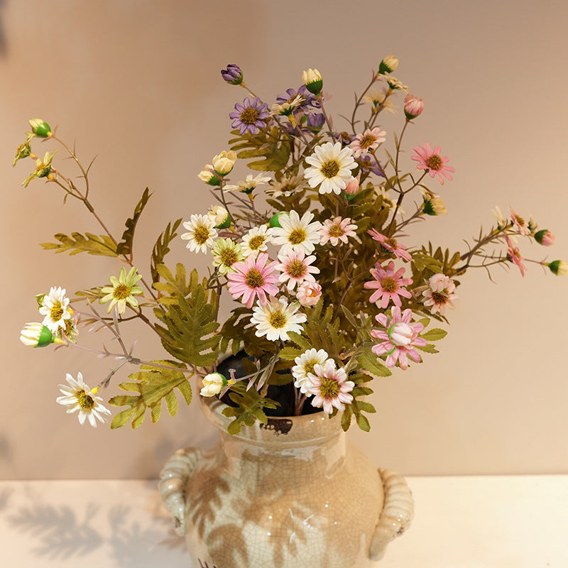 Artificial flower branch with ferns