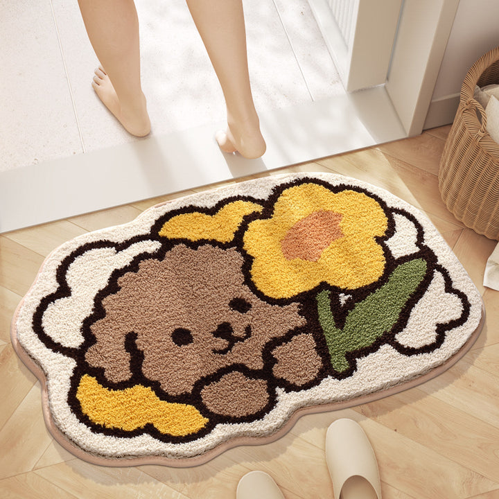 Plush Cartoon Character Bath Mat
