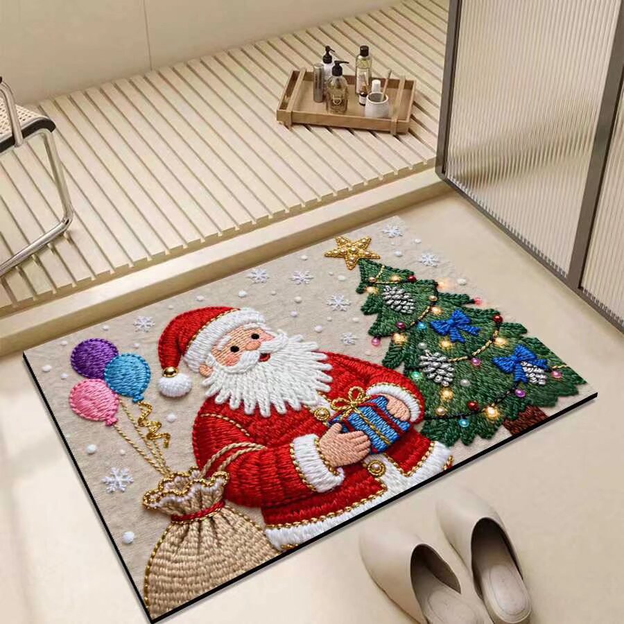 Christmas-Themed Entrance Mat
