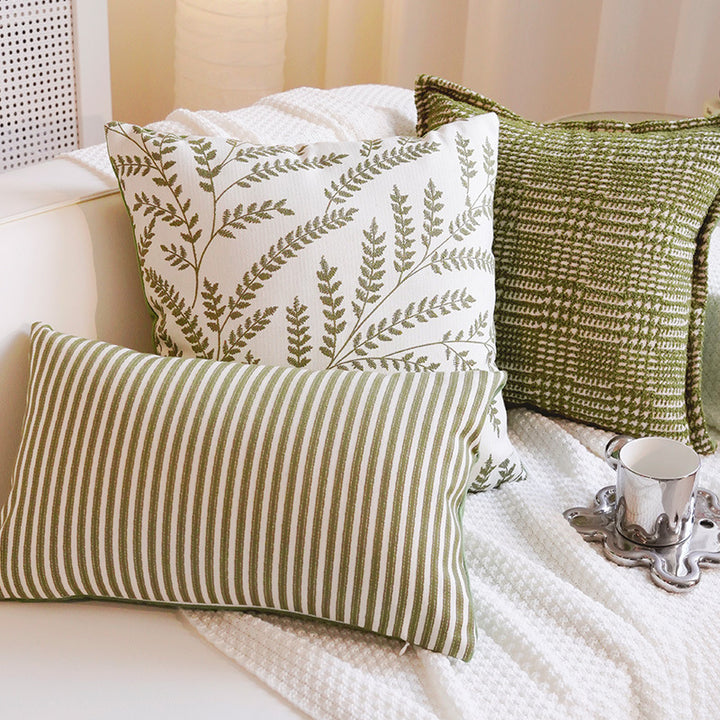 Botanical Leaf Pattern Throw Pillow