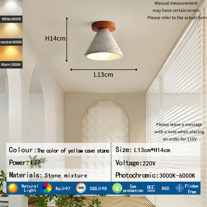 Modern Stone Glowing Ceiling Light