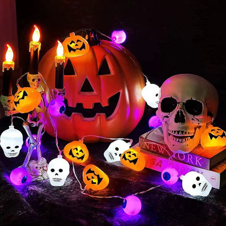 Decorative Halloween LED Pumpkin Ghost Bat String Lights