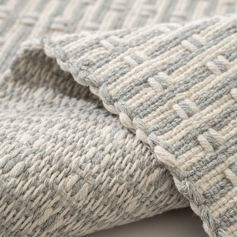 Woven placemat made of cotton blend with waffle texture