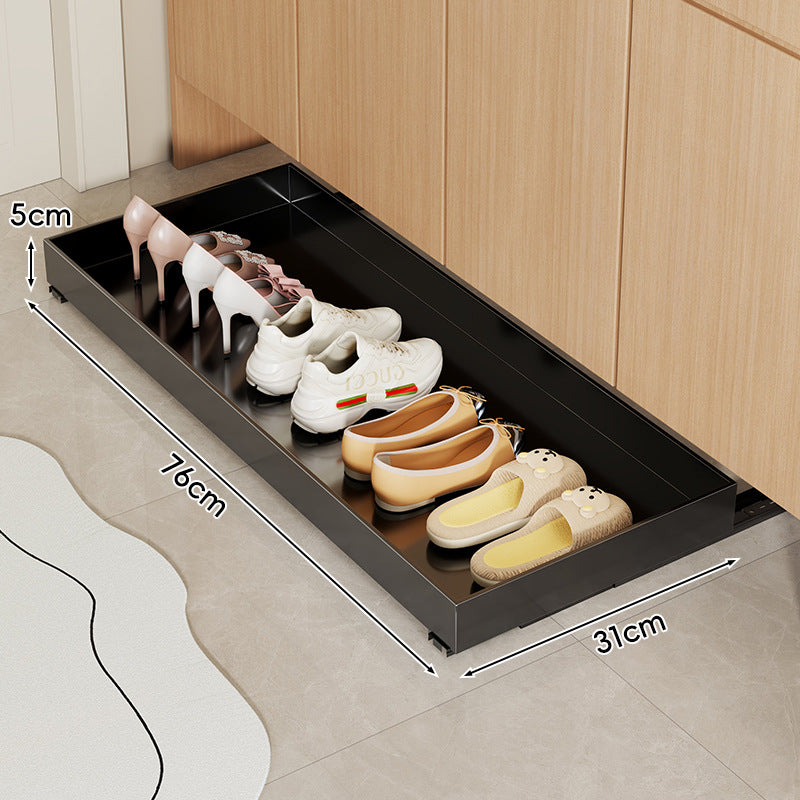 Under-Cabinet Slim Pull-Out Shoe Drawer Organizer